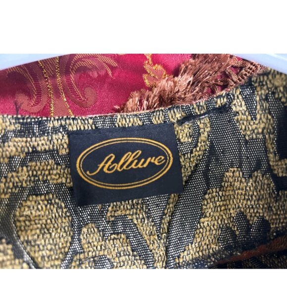 Aline Jacket Womens Medium Multicolor Patchwork Floral Fringe Zip Boho - Picture 3 of 5